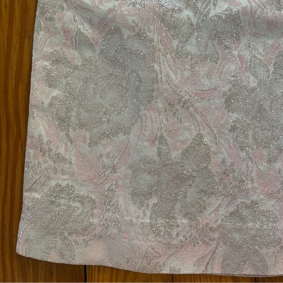 Vintage 1950s-1960s Metallic Floral Sleeveless Cocktail Dress - Picture 5 of 12